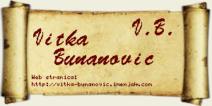 Vitka Bunanović vizit kartica